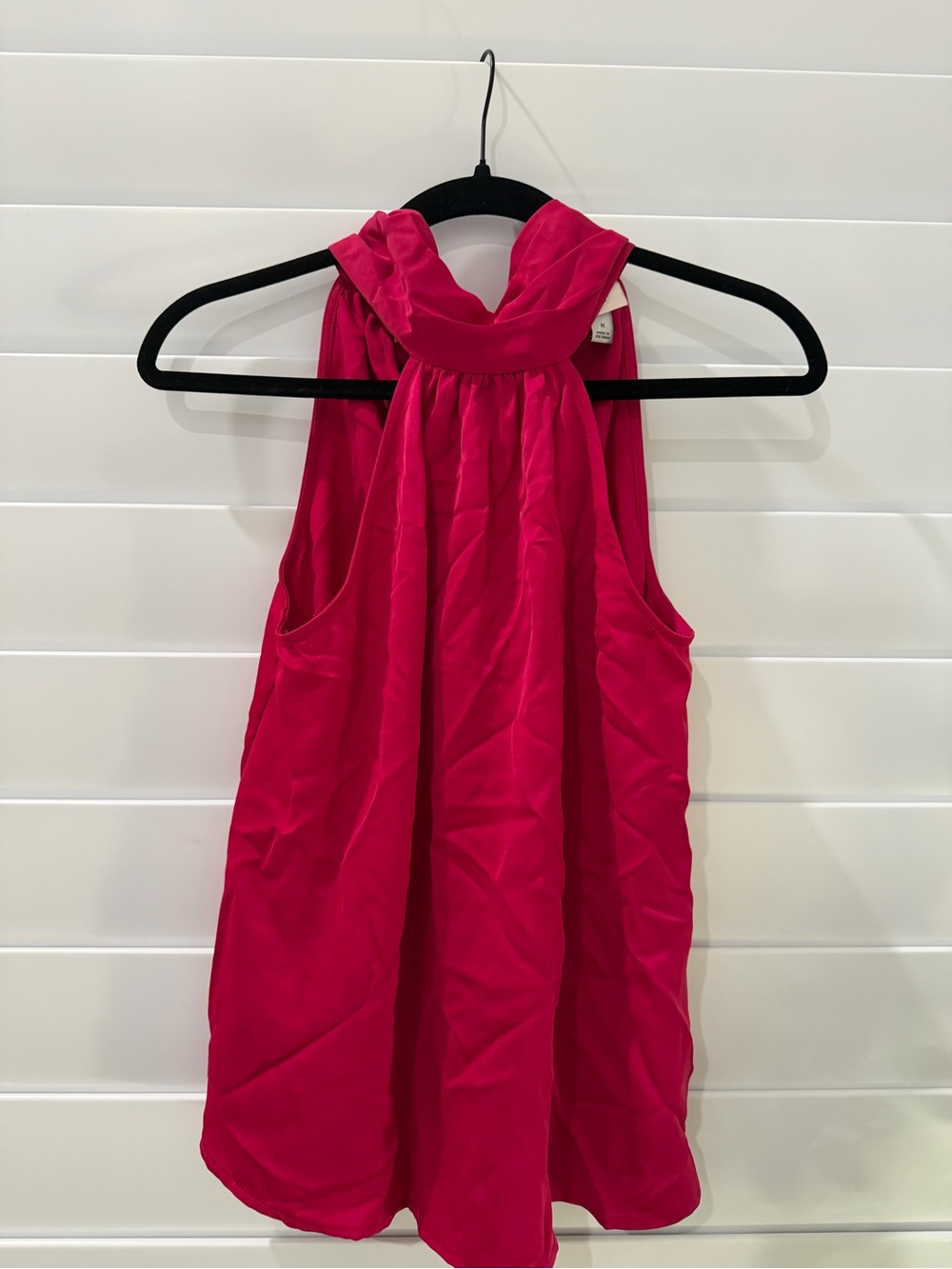 Womens Hot Pink Halter Neck Top